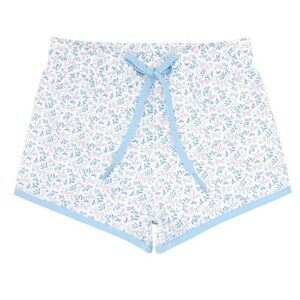 Kids Swim Trunks - Blue Floral Design
